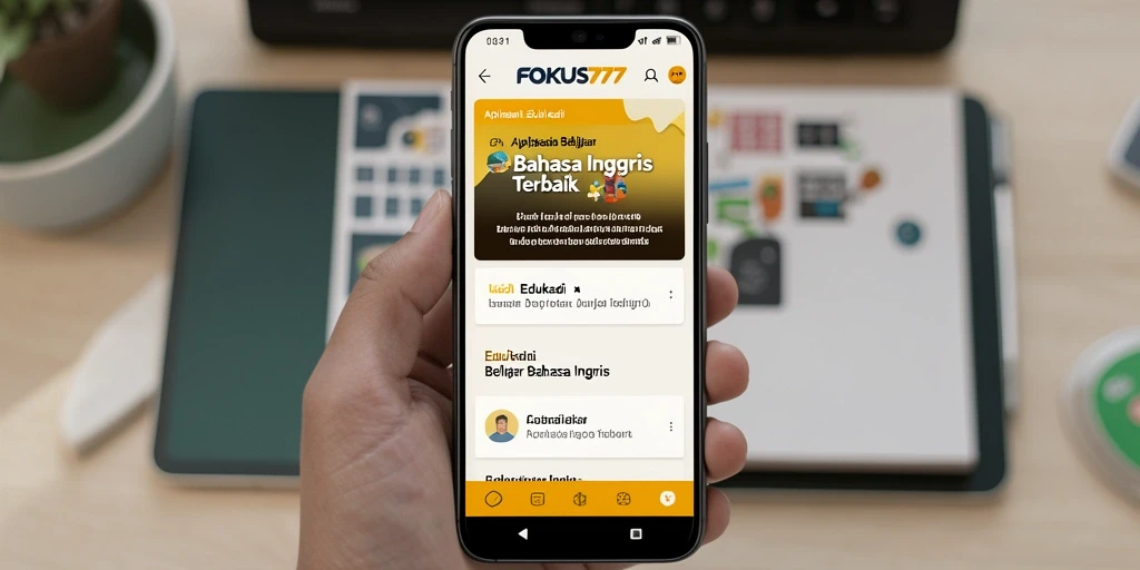 Antarmuka FOKUS777 yang menarik untuk belajar bahasa Inggris.