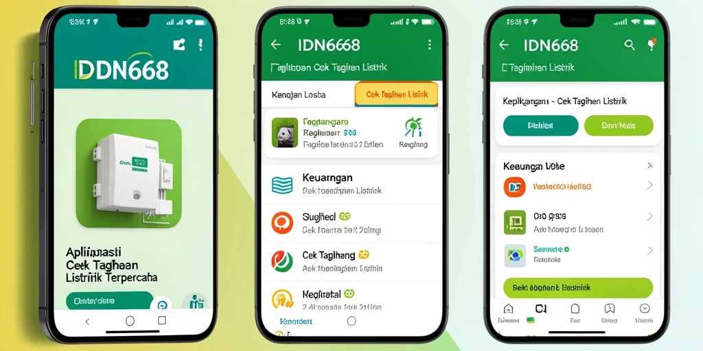 Antarmuka IDN668 yang memudahkan cek tagihan listrik.