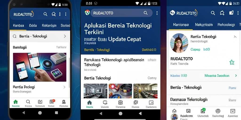 Antarmuka RUDALTOTO menampilkan berita teknologi dengan jelas dan informatif.