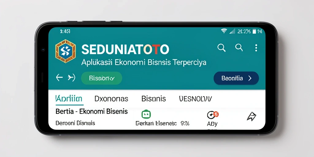 Antarmuka SEDUNIATOTO menampilkan berita ekonomi terbaru dan analisis pasar.