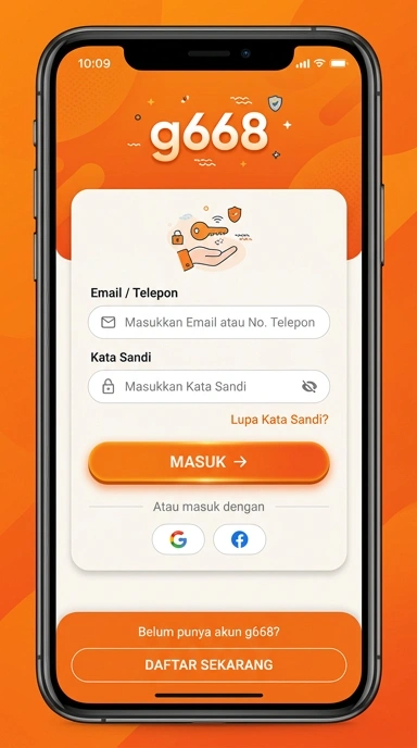 Tampilan halaman login g668